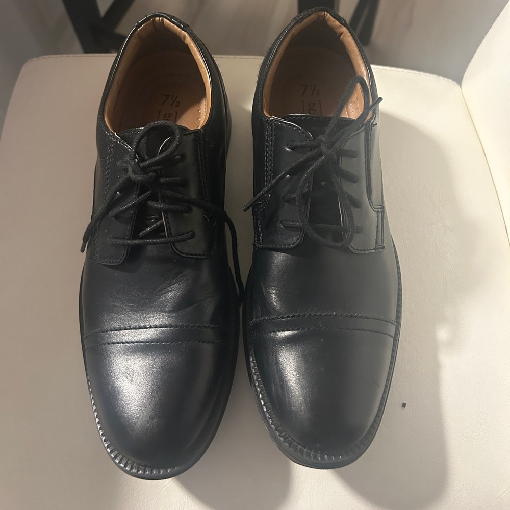 Classic Black Leather Men's Dress Shoes